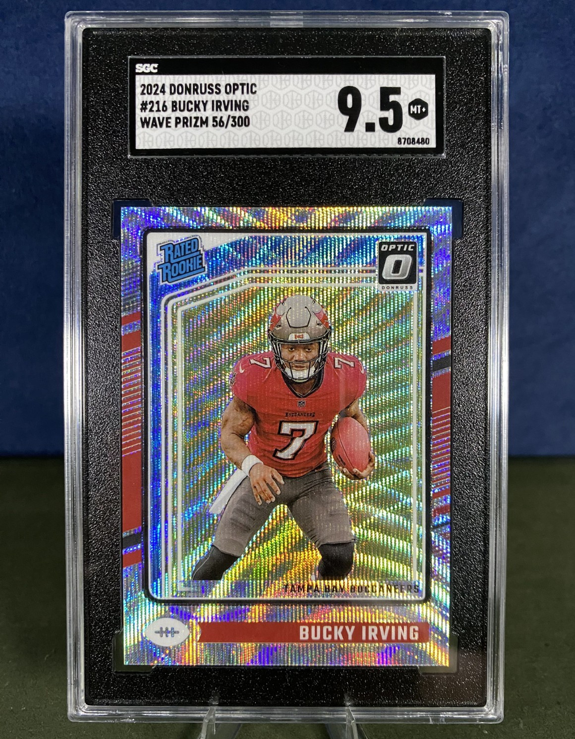 2024 Panini Donruss Optic Rated Rookie Bucky Irving #216 Wave Prizm /300 (RC)