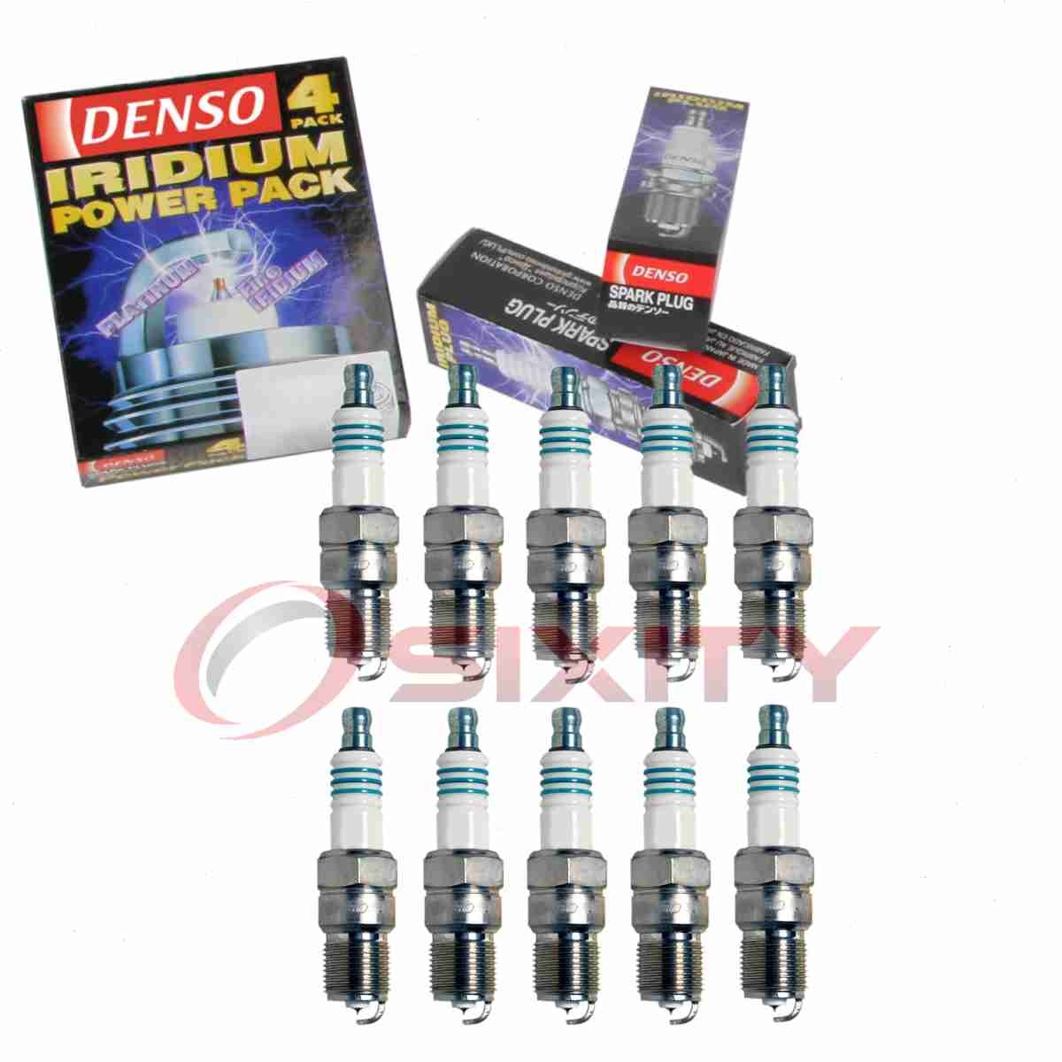 10 pc Denso Iridium Power Spark Plugs for 1998 Ford E-350 Econoline 6.8L V10 gl