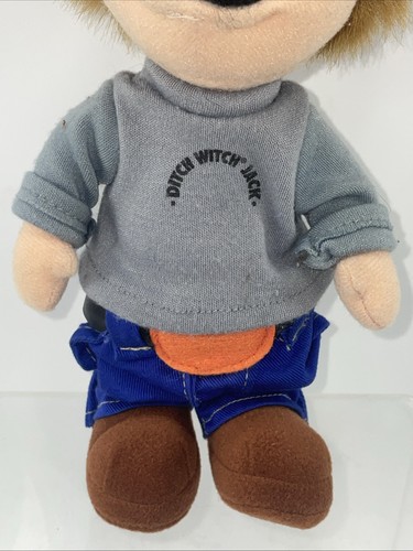 VINTAGE 9” DITCH WITCH JACK ADVERTISING PLUSH MASCOT - Afbeelding 3 van 9