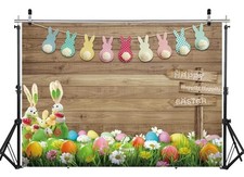 Spring Happy Easter Theme Photo Backdrop Background Banner Party Decor