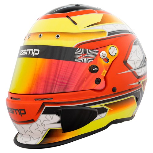 ZAMP CASCO RZ 70 FORI COMPATIBILE HANS SNELL 2020 OMOLOGATO orci il Karting  Arancione | eBay
