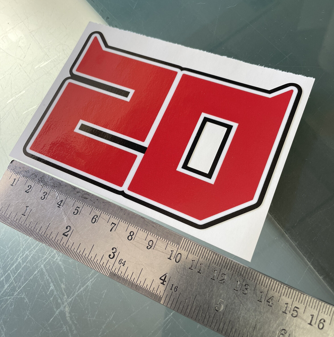 Fabio Quartararo #20 Number Stickers – Motorcycle Decals Graphics – Large Vinyl – 2 Pieces – Twisted Melon