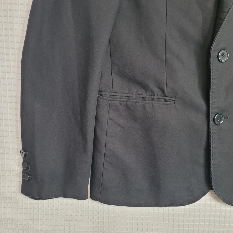 GUESS S/P 100% Algodón Denim Negro Floral Bordado Botón Bolsillos Forrados  Foto 3 de 4