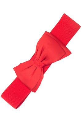 Banned Retro Gürtel Bella Rot Vintage Stretch Belt Taillengürtel Schleife 
