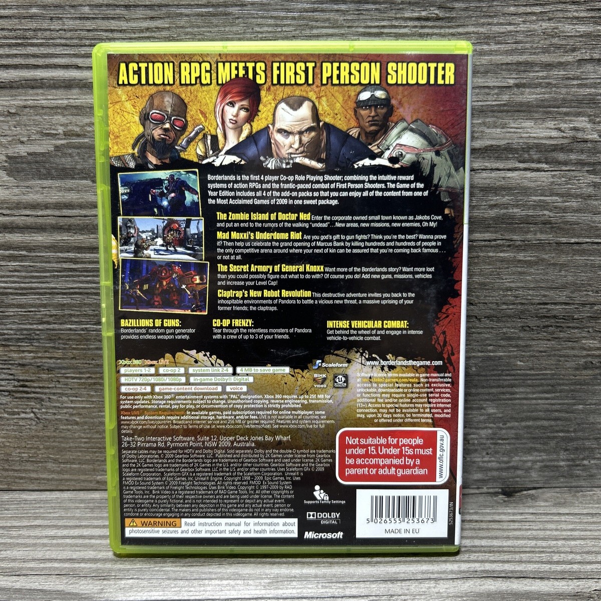 Custom Borderlands Backwards Compatible Xbox 360 Borderlands Game