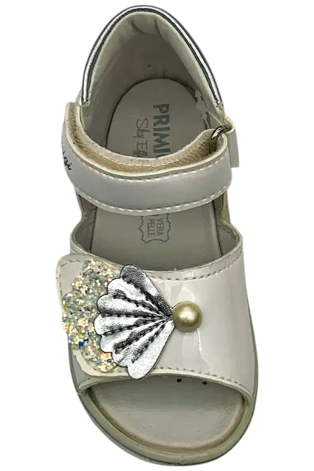 Sandalia Primigi 18627 blanca/plateada para niña Foto 2 de 3