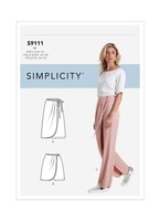 Simplicity 9111 Damen Faux Wrap Hose/ Rock Schnittmuster GrößEn 6-14 & 14-22