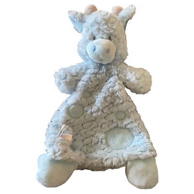 Demdaco Griffin the Giraffe Blue Rattle Lovey Security Blanket - NEW - Very Soft