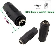 10pcs 5.5mm x 2.5mm Female to 5.5mm x 2.5mm Jack CCTV DC Power Adapter Connector