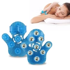 Fuzu Glove Massager Full Body Massage with 360° Rotating Roller Balls 
