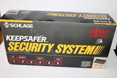 NOS Schlage Keepsafer Security System wireless w/console, sensors intruder alarm