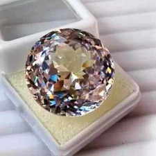 Flawless Natural Combodian White Huge Zircon Round Cut 50-51Ct Loose Gemstone