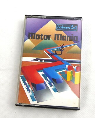 Commodore 64 C64 Spiel -- MOTOR MANIA (Audiogenic) -- Tape Kassette