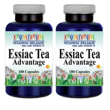 Essiac Tea Advantage 2X180 Capsules  Burdock Root/Sheep Sorrel/Slippery Elm/Turk