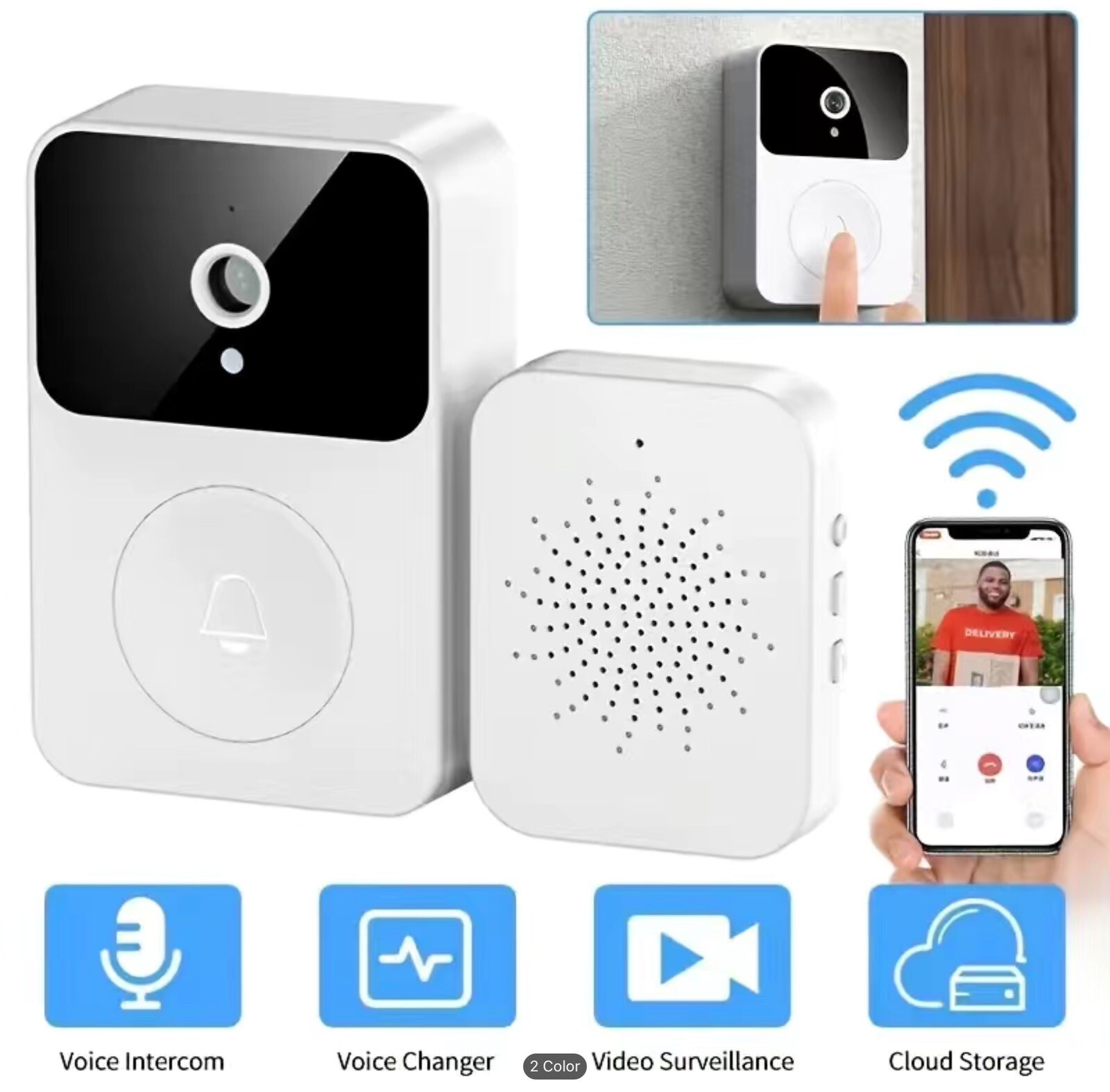 Job Lot Of 5 Brand New White Smart Video WiFi Door Bells eBay