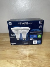 GE 12W 75w 2pk Reveal Par30 Long Neck LED Bulbs Dimmable Flood Spot ADJUSTABLE 