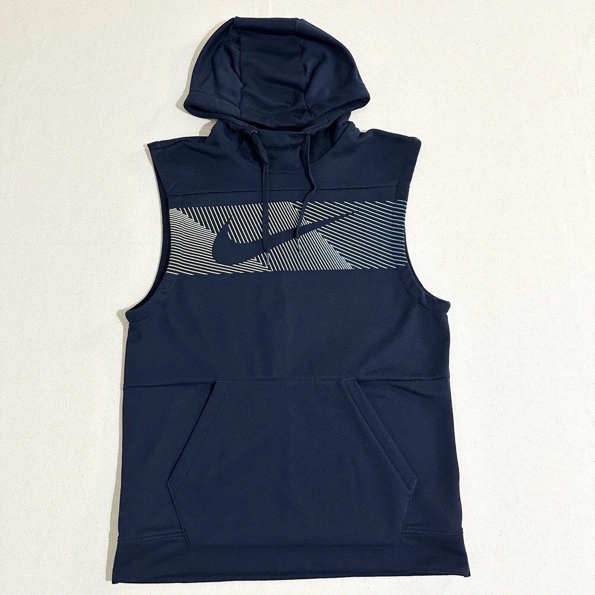 Nike Men s CJ4423 451 Sleeveless Dri FIT Fleece Pullover Training