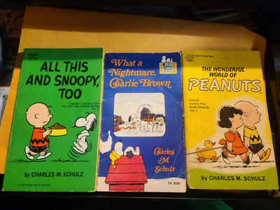 Snoopy Lot Of 3 All This And Snoopy Too. The Wonderful Word Of Pranuts What A Ni