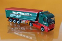 "Herpa 318518 Mb Actros Streamspace Stahlmulden-Sz \"Knettenbrech & Gurdulic\" Neu"