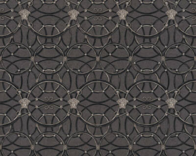 370494 - Versace 4 Baroque Design Black Silver AS Creation Wallpaper