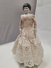 Antique 9" Hertwig Lowbrow China Head Nanking Body Antique Unders Germany c1900