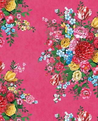 Eijffinger Tapete 341041 Pip Studio 3 rot bunt Blüten Blumen Vlies Vliestapete