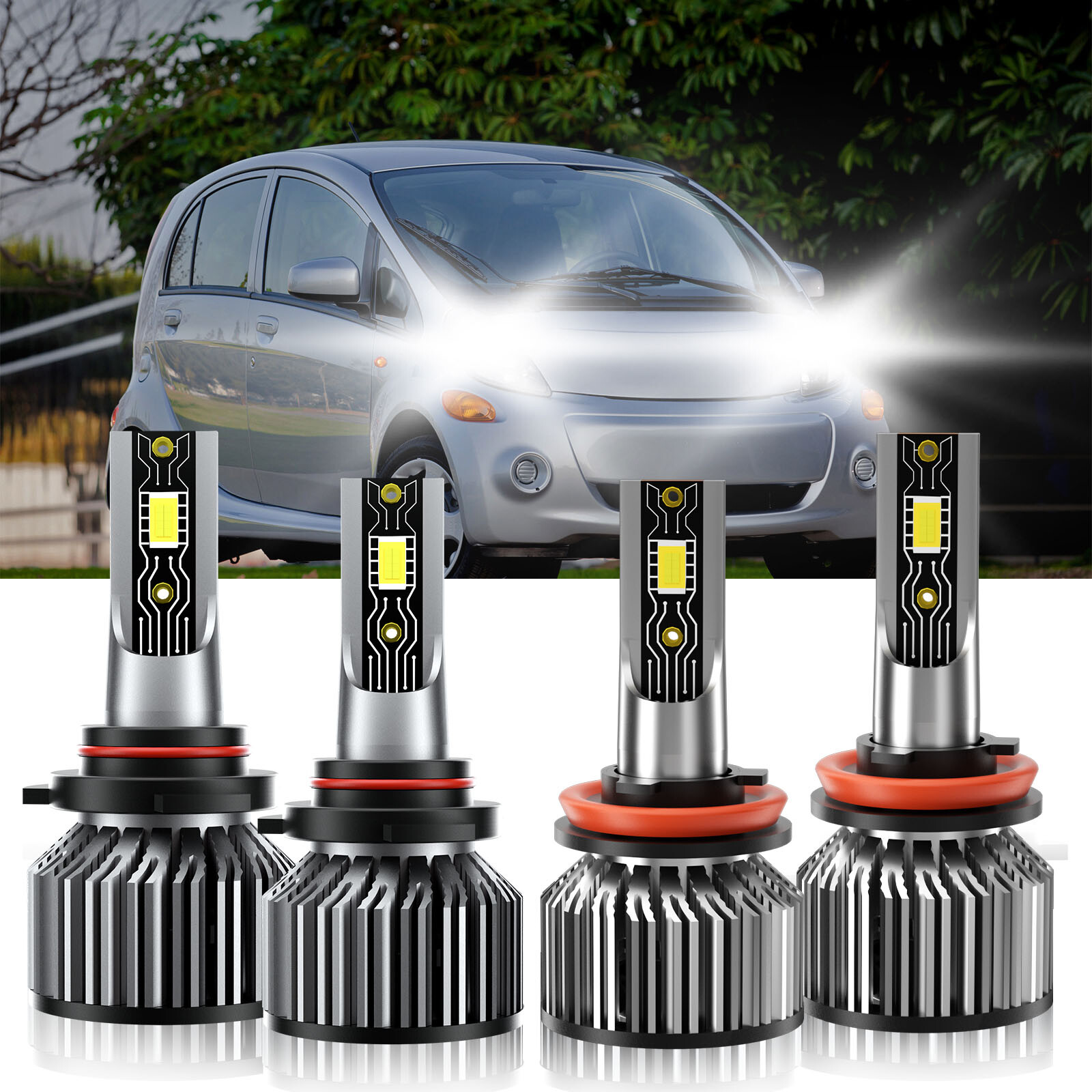 2012-2017 Mitsubishi i-MiEV LED Headlight Bulbs High/Low Beam 9005 H11 6500K