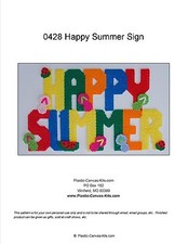 Happy Summer-Flip Flops/Watermelon Wall Hanging-Plastic Canvas Pattern or Kit