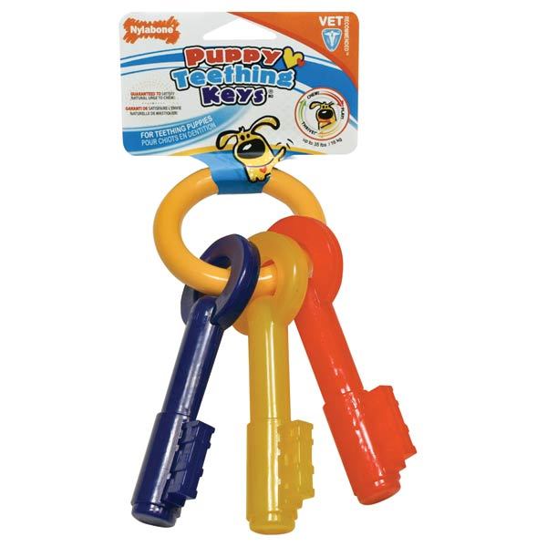 Puppy Teething Toy Key Ring Colorful Safe For Puppies Dogs to Chew