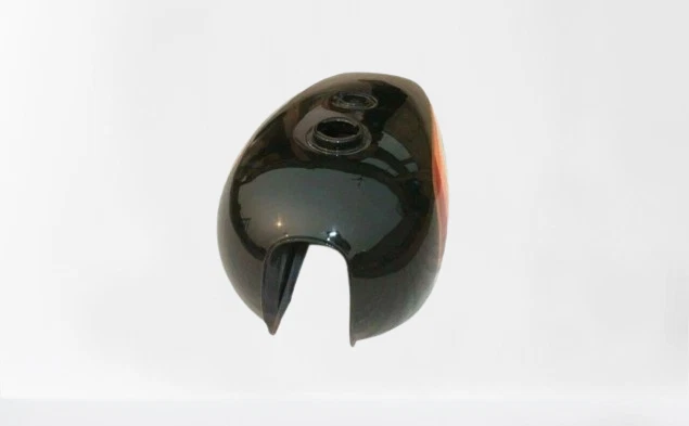 ADECUADO PARA Tanque de Combustible British Bonneville Pintura Negra Pintura Negra Triumph T140 Foto 2 de 4