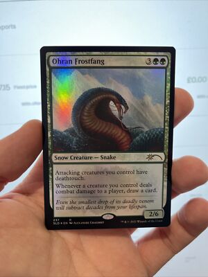 1X FOLIE Ohran Frostfang NM MTG Magic Secret Lair Mathe ist für Blocker Schlange