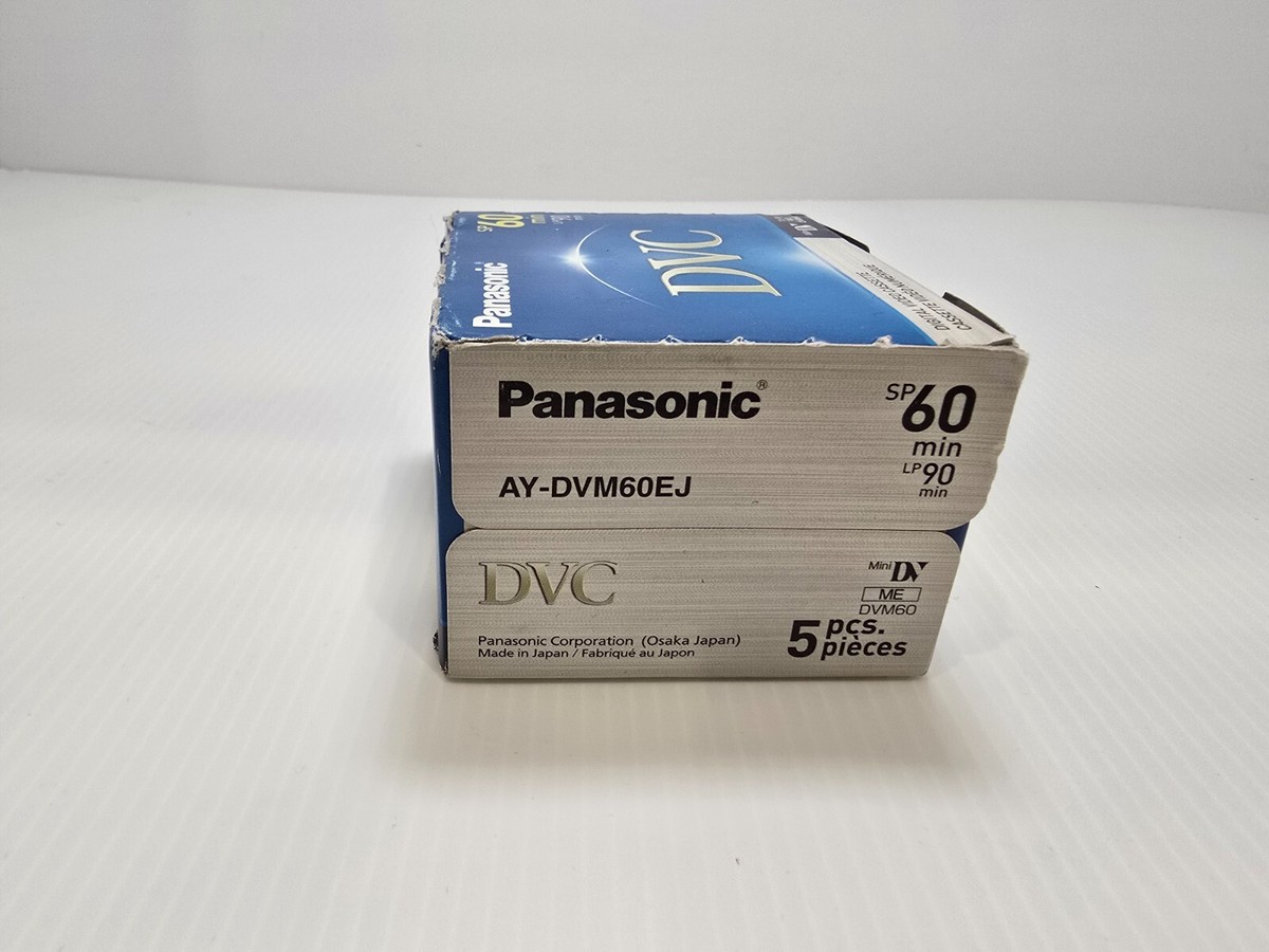 Panasonic AY-DVM60EJ MiniDV 60-Min 5-Pack (Sealed). DVC Tapes NEW