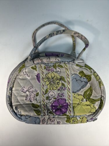 Vera Bradley Jewelry Bag Travel Gray Floral Top Handle Small(Pre own)ONE STAIN - Picture 1 of 9