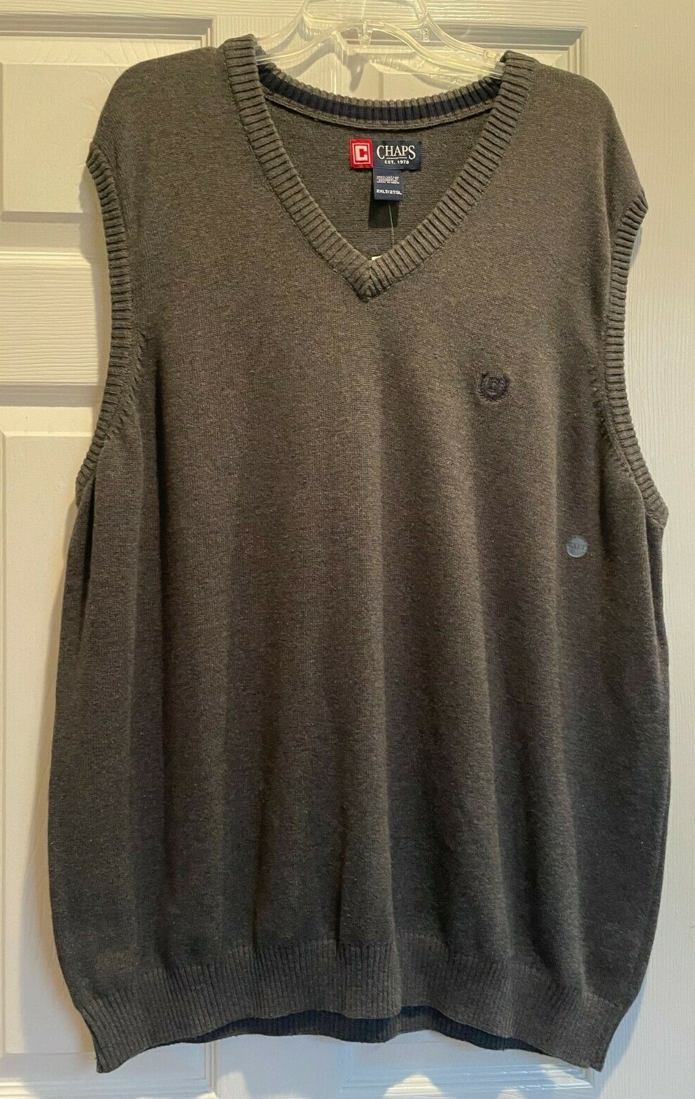 Men's Chaps V-Neck Sweater Vest Size 
