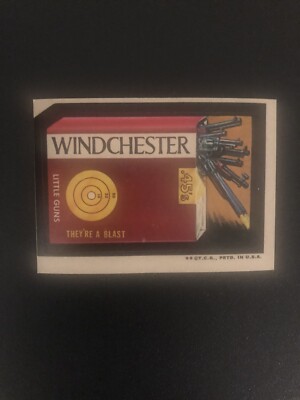 Wacky Packages vintage 3rd series sticker Windchester Topps 1973 Tan back