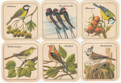 Oblaten scrap  chromo  Bogen DDR Vögel 2