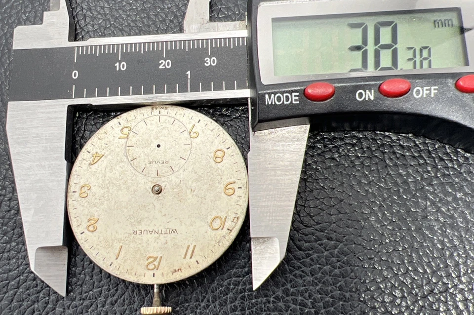 Швейцарские карманные часы Wittnauer 17j Revue 65 на запчасти или для ремонта - Изображение 3 из 4