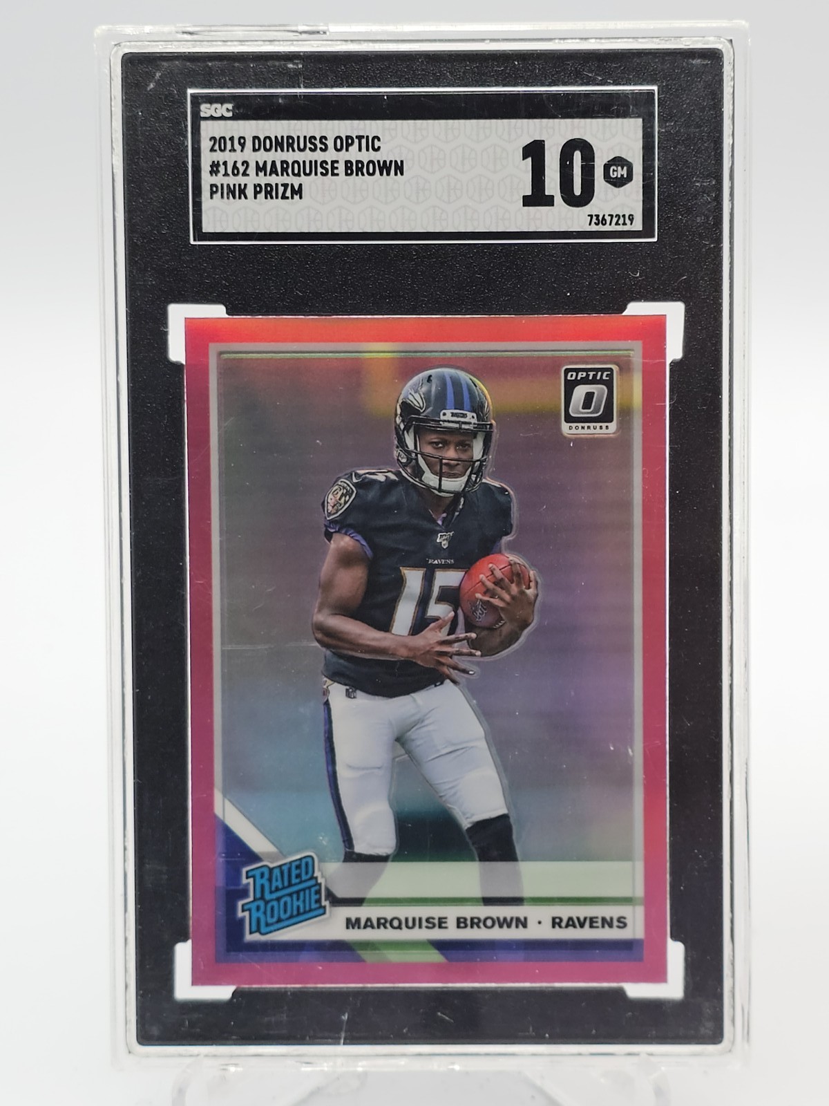 Marquise Brown Panini Donruss Optic #162 Pink
