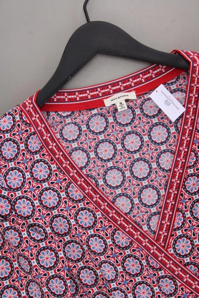 ✨ MAX STUDIO Midikleid Regular Kleid für Damen Gr. 38, M geometrisches Muster ✨ - Bild 2 von 4