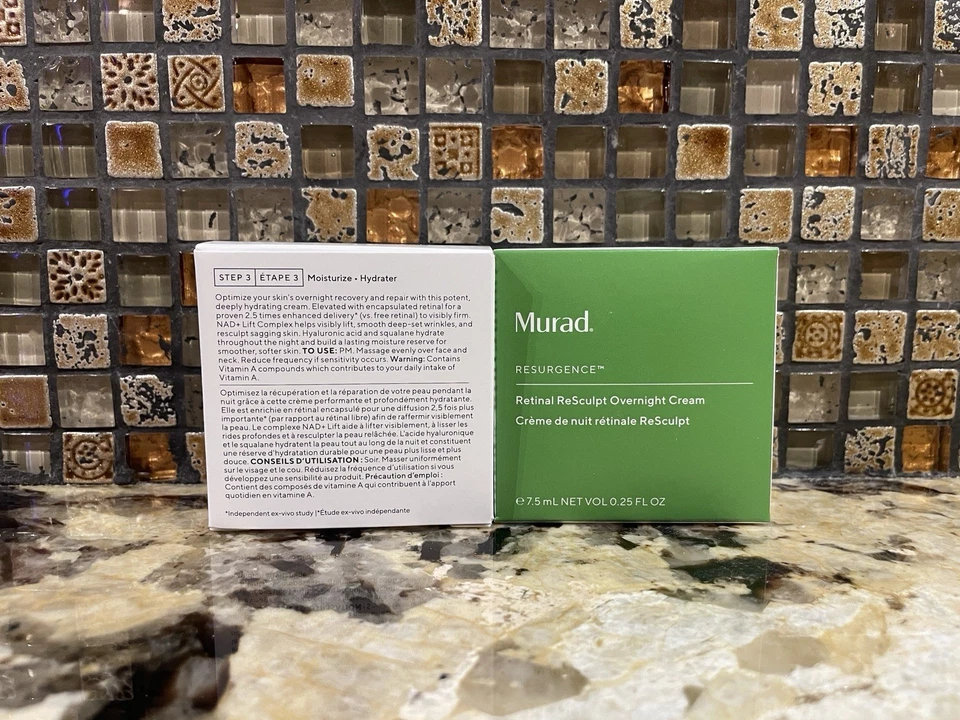 Pacote com 2 ﻿Murad Resurgence Retinal Resculpt Creme Noturno 0,25 oz cada-0,5 oz Total - Imagem 2 de 4