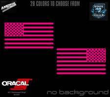 Us Flag Decals Set Of 2 - Premium Vinyl Indoor Outdoor American Flag Usa