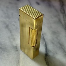 Vintage Dunhill Rolla gas lighter Gold Stripe working condition