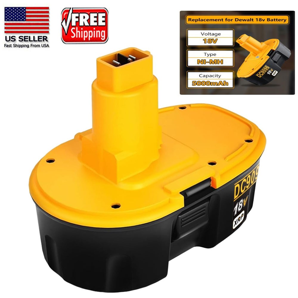 USA Dewalt 18V Battery Replacement: 6.0Ah Ni-Mh DC9096 DW9098 Drill replacement