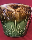 Vintage Robinson Ransbottom Roseville, Ohio Jardiniere Planter Sun Moon 5” USA