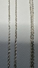 925 Sterling Silver Italy Cable Chain Necklace Spring Ring Clasp 20