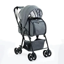 FurMates Walky pet Stroller for Dogs and Cats with Removable Carrier, Sun Can...