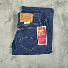 VINTAGE 80s Lee Jr Rider Jeans Womens 7 25x35 Straight Denim Made in USA NOS NWT