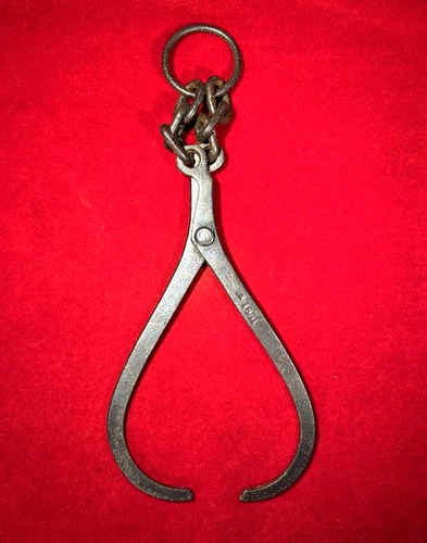 ORIG CIVIL WAR MARKED U.S. 1861 ARTILLERY CANNON / SHOT TONGS