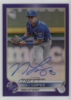 2022 Topps Chrome Veteran Purple Refractor 85/250 Nicholas Lopez Nicky Auto 12bz