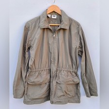 DKNY JEANS Utility Jacket Size Medium Brown Khaki Lightweight